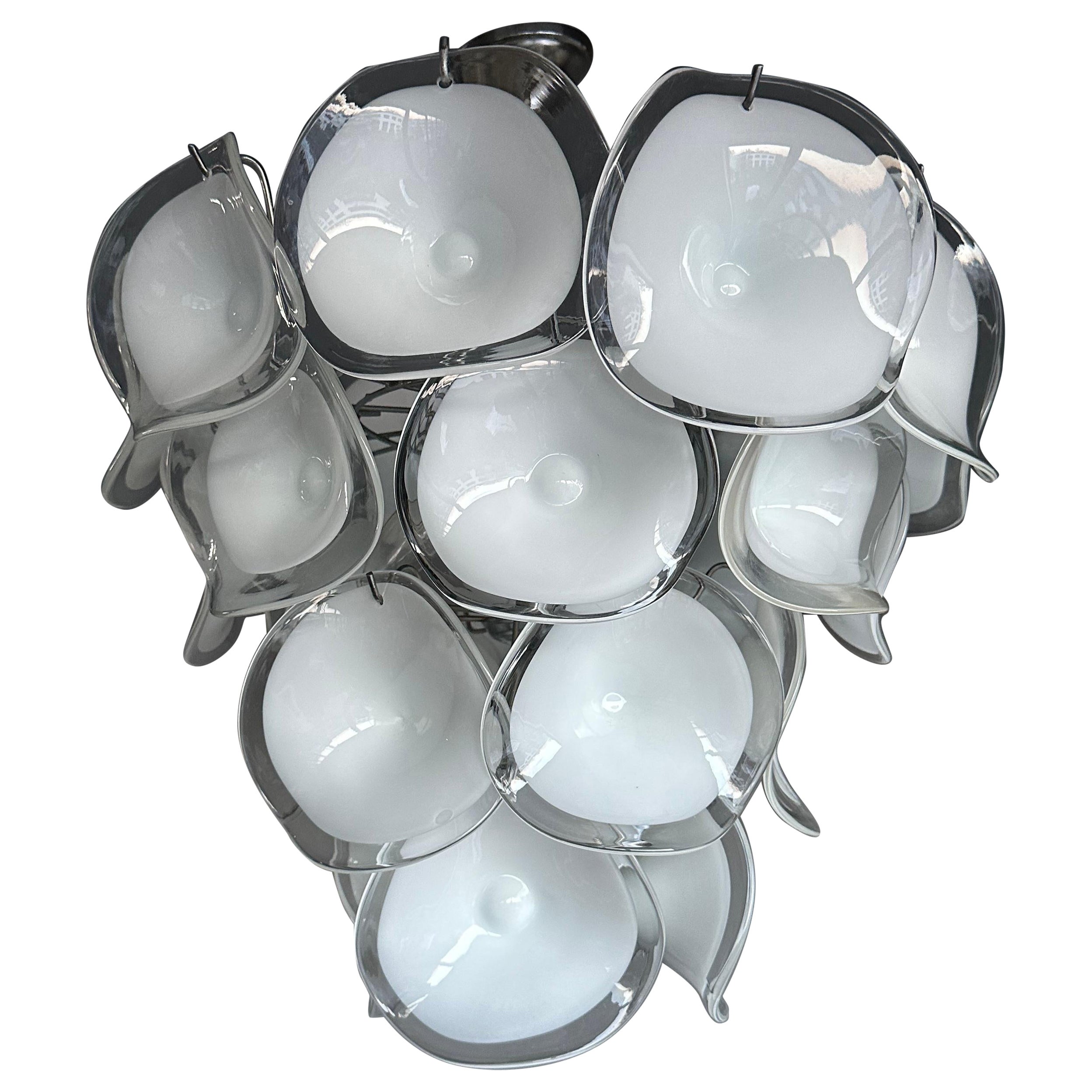 Lampadario a sospensione di Murano del Medioevo con splendidi dischi di vetro soffiato a bocca, Vistosi