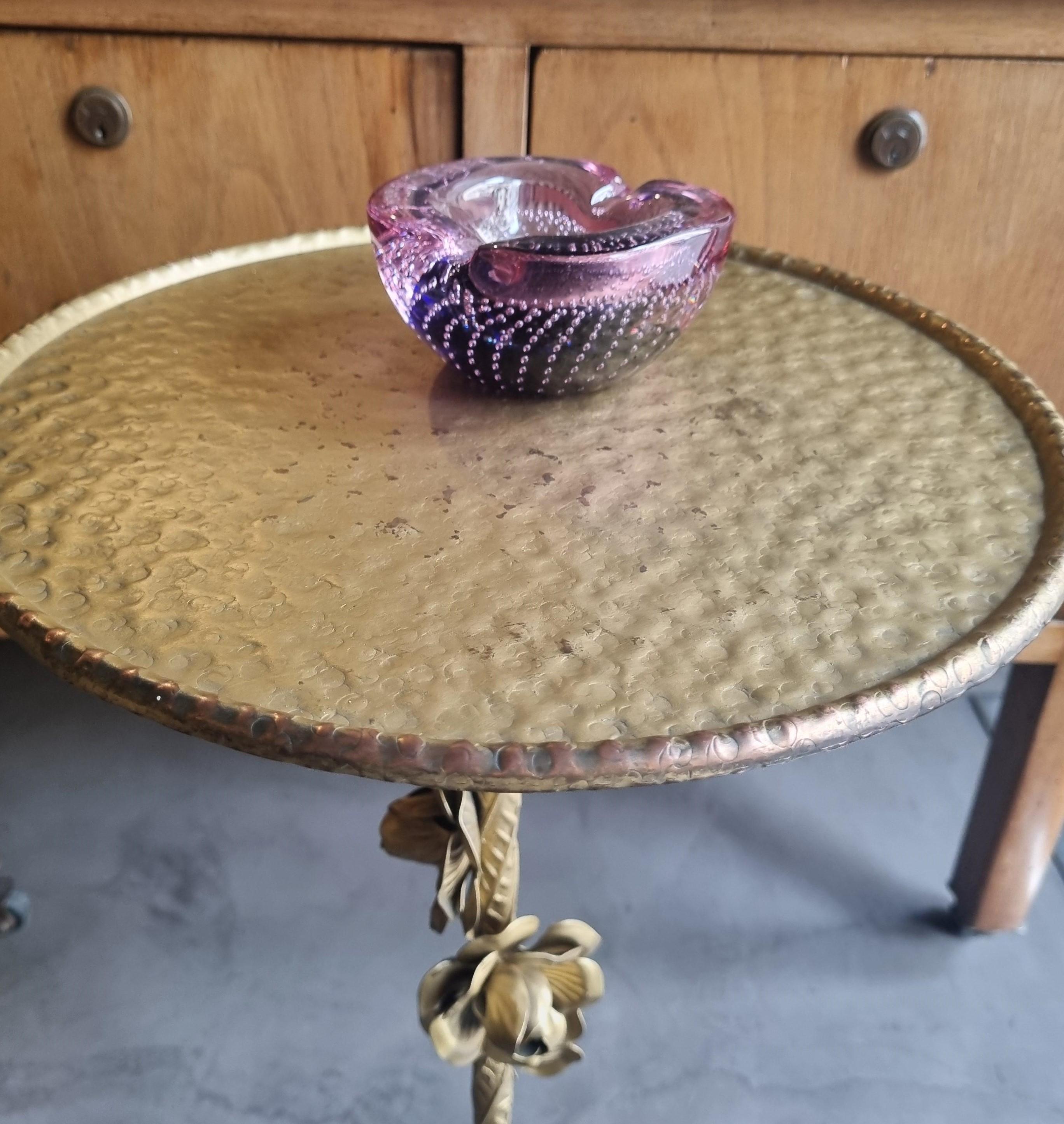 Midcentury Murano Pink Purple Bubbles Geode Art Glass Bowl by Galliano Ferro For Sale 4