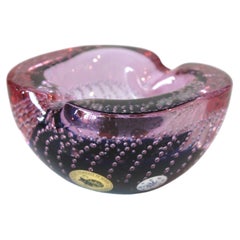 Midcentury Murano Art Glass Bowl by Galliano Ferro in Pink Purple Glass, 1950s
