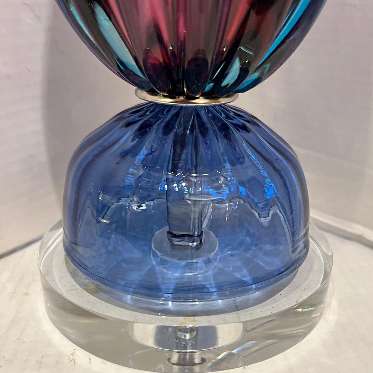 Midcentury Murano Table Lamp In Good Condition For Sale In New York, NY