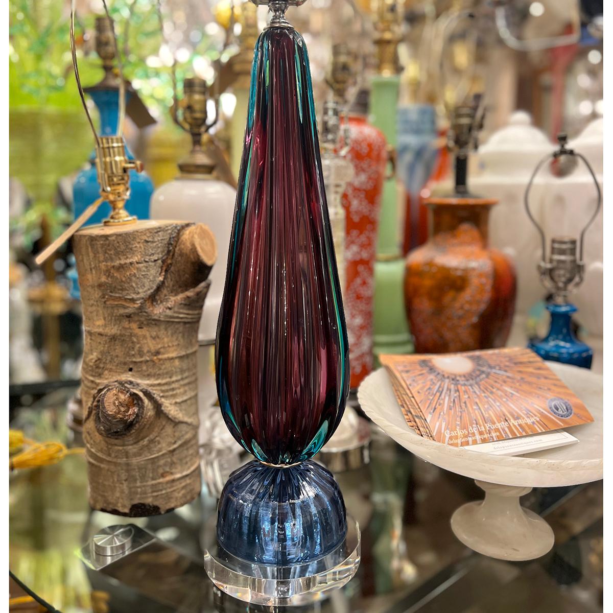 Midcentury Murano Table Lamp For Sale 2