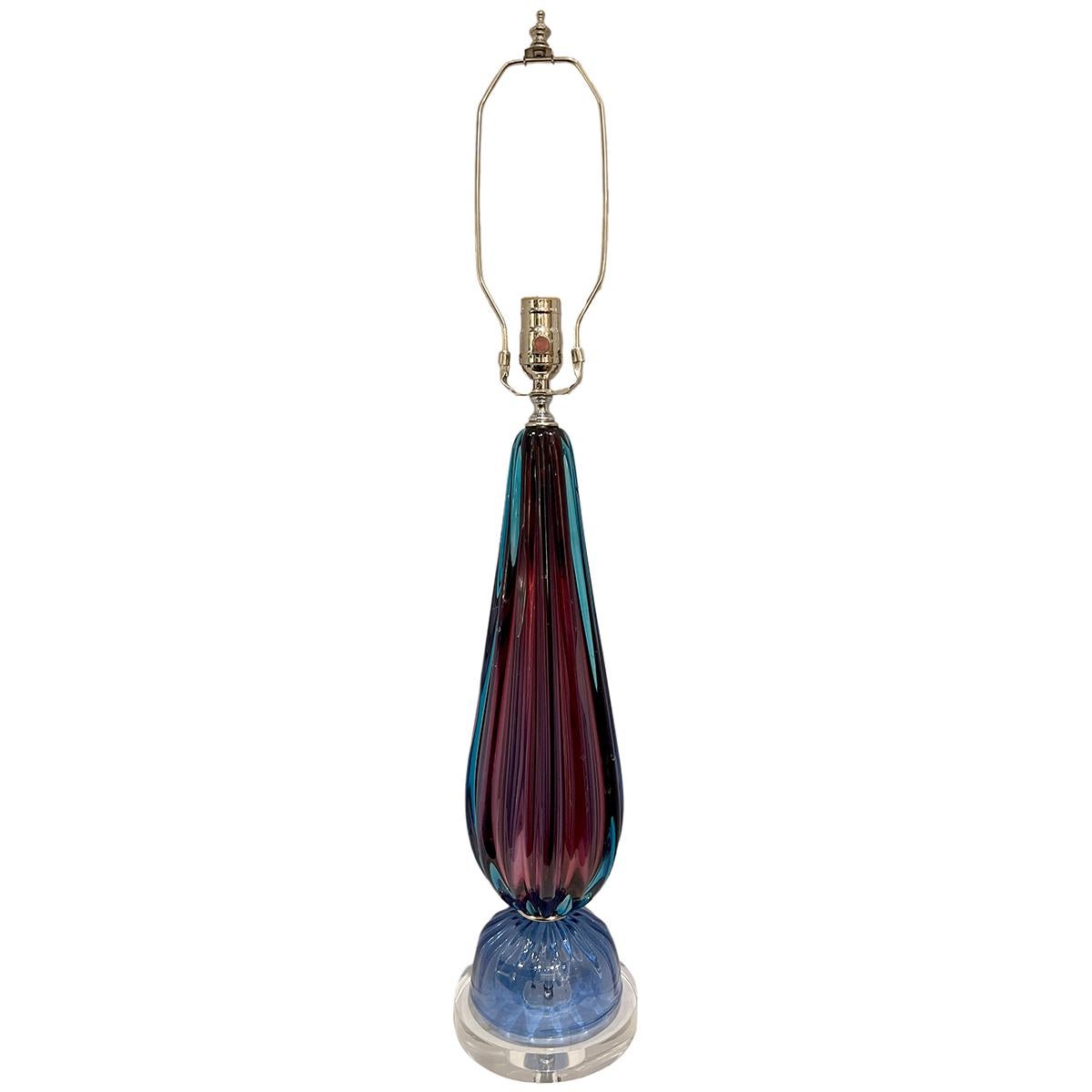 Midcentury Murano Table Lamp For Sale 3