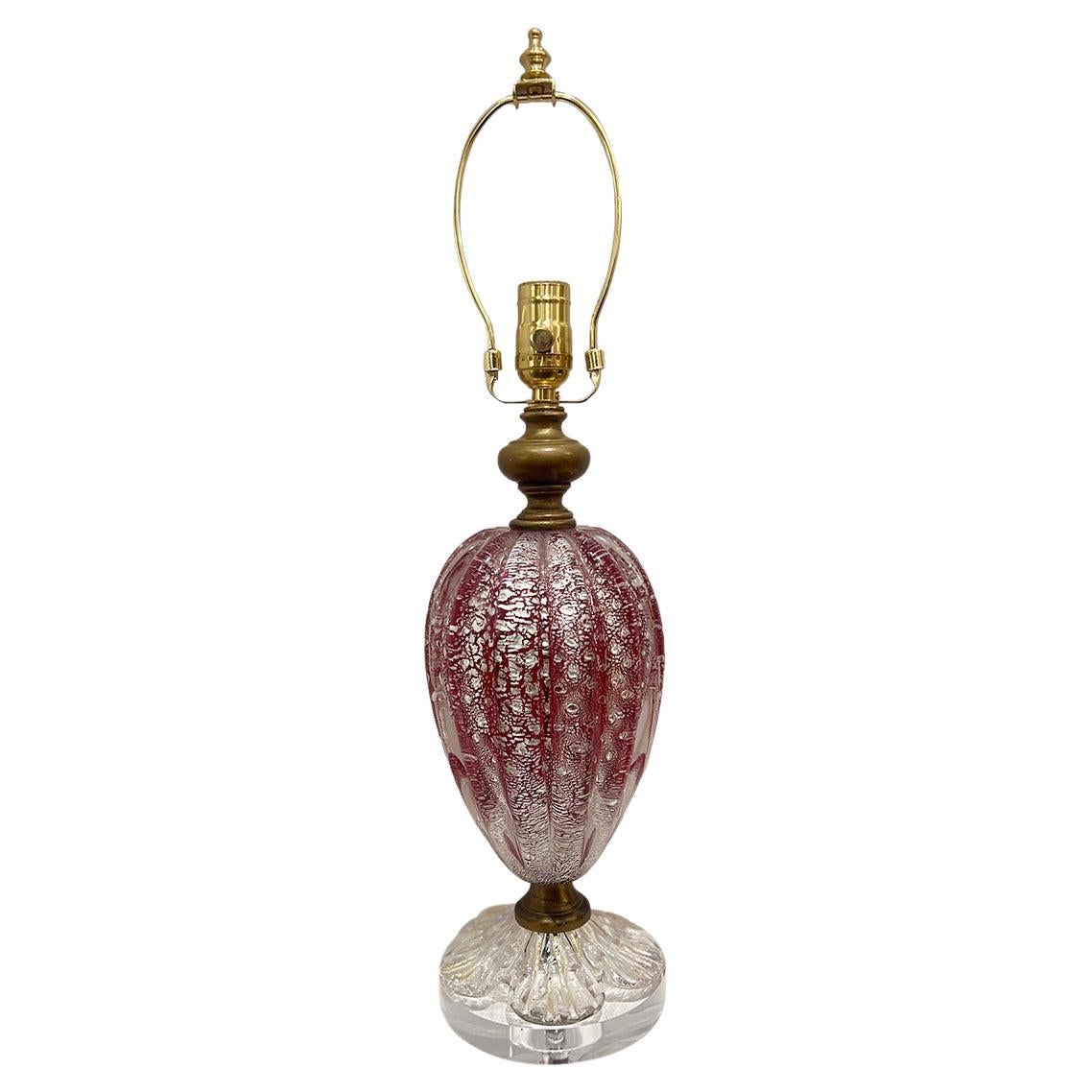 Midcentury Murano Table Lamp For Sale