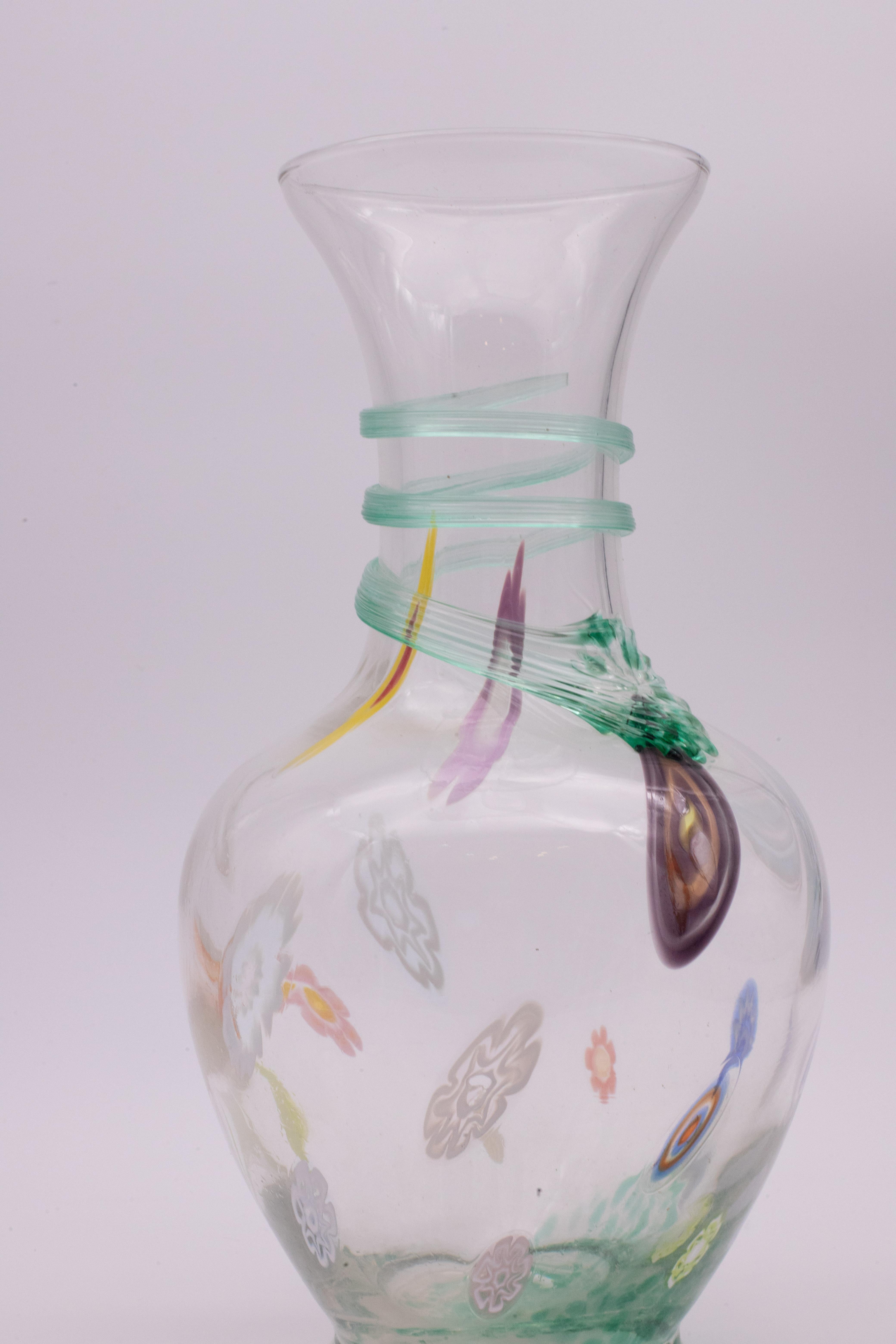 Late 20th Century Midcentury Murano Vase, 1970s For Sale