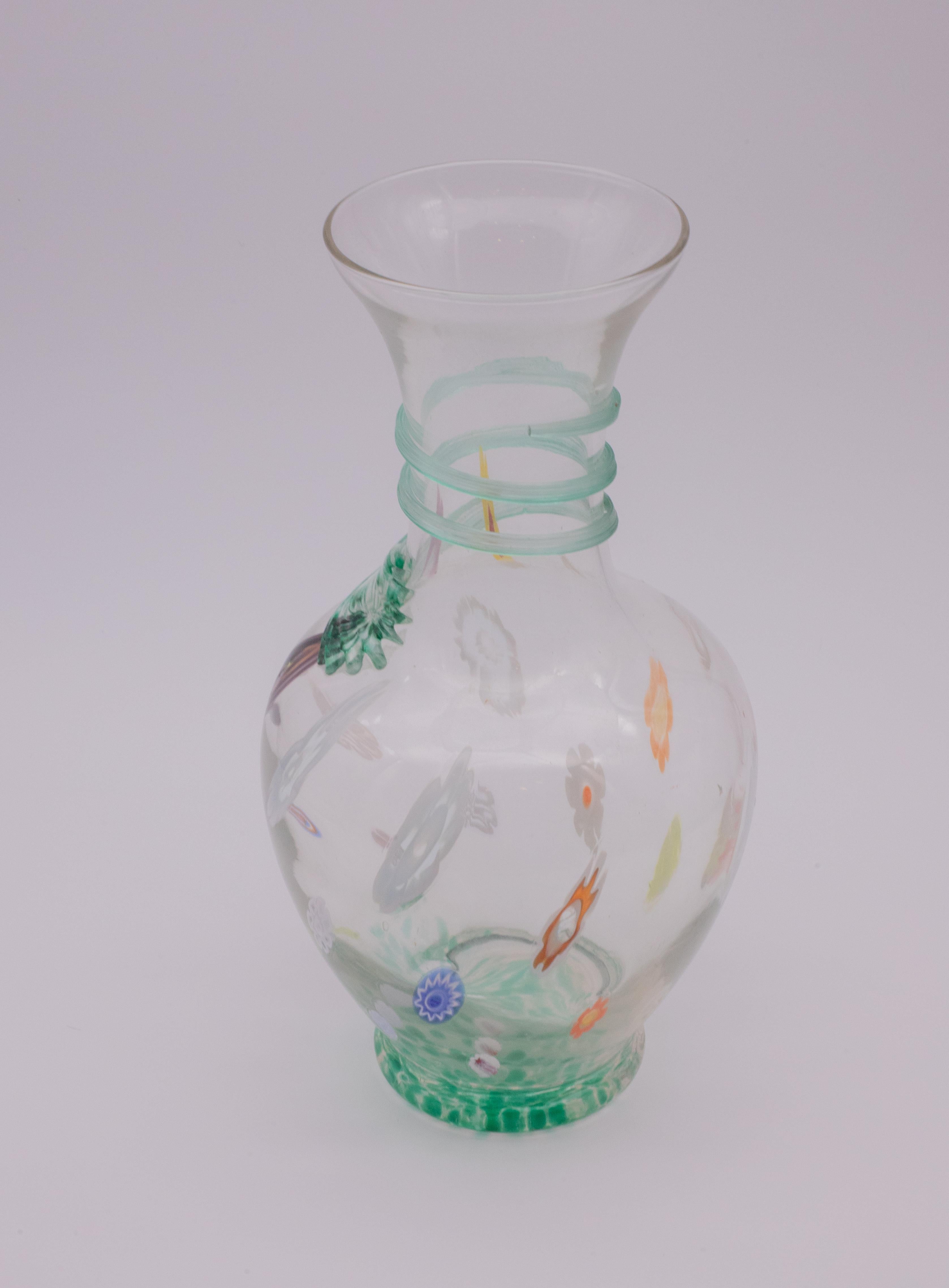 Murano Glass Midcentury Murano Vase, 1970s For Sale