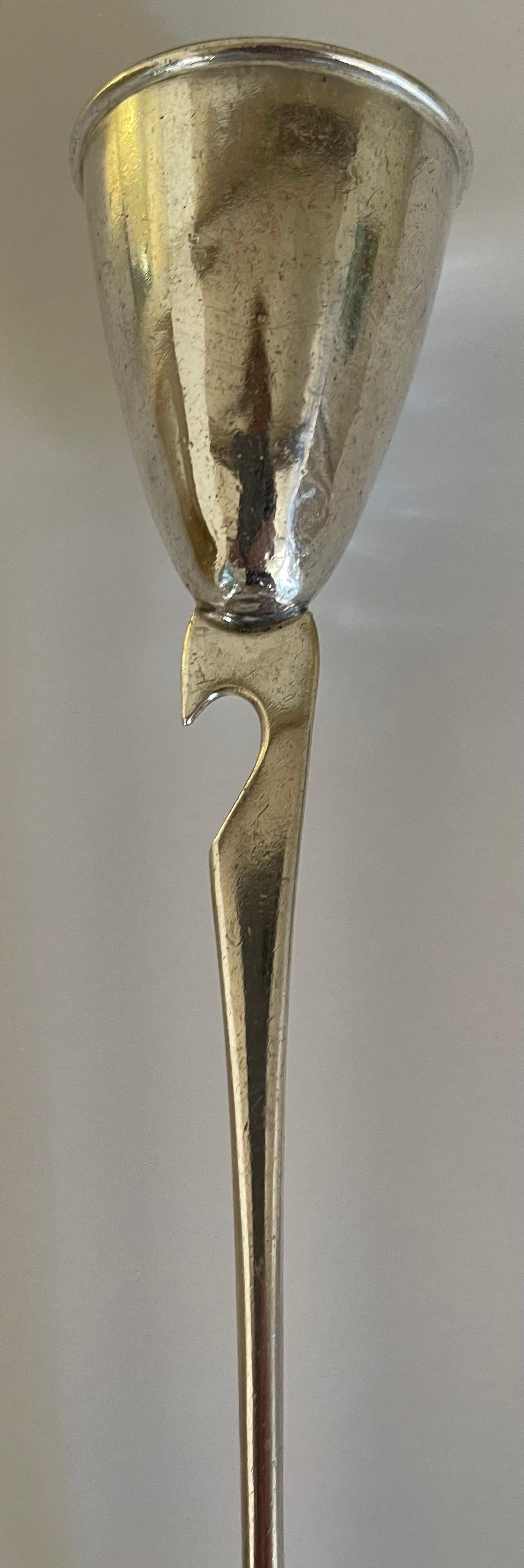 Mitte des Jahrhunderts Napier Versilbert Barware Jigger Löffel (Moderne der Mitte des Jahrhunderts) im Angebot