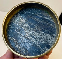 Stifthalter und Aschenbecher aus Naturstein und Messing von Saulo Norway, Mitte der 1960er Jahre