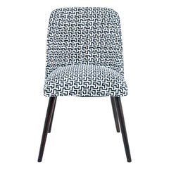 Retro Midcentury Black and White Chair