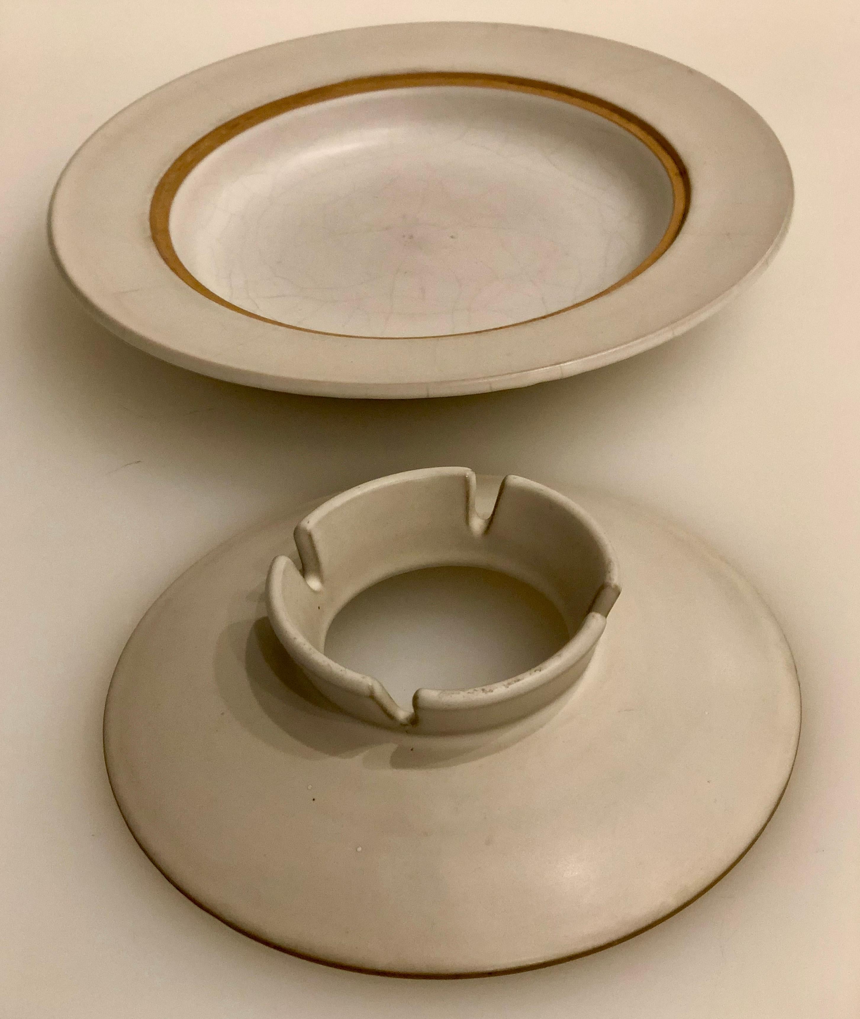 Space Age Midcentury Nelson Stoneware Large Ceramic Ashtray