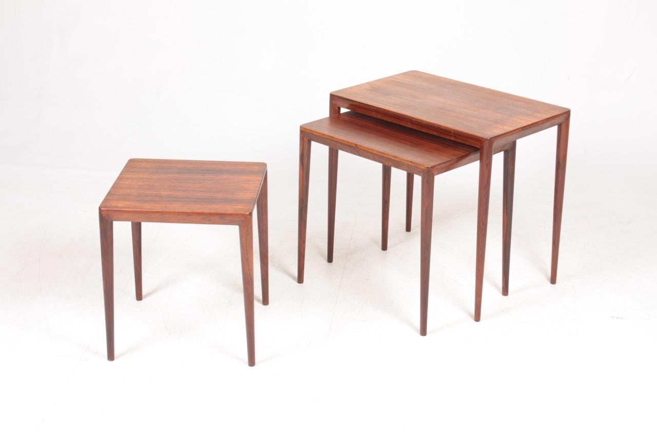 Mid-20th Century Midcentury Nesting Tables in Rosewood by Erik Risager Hansen, 1960s