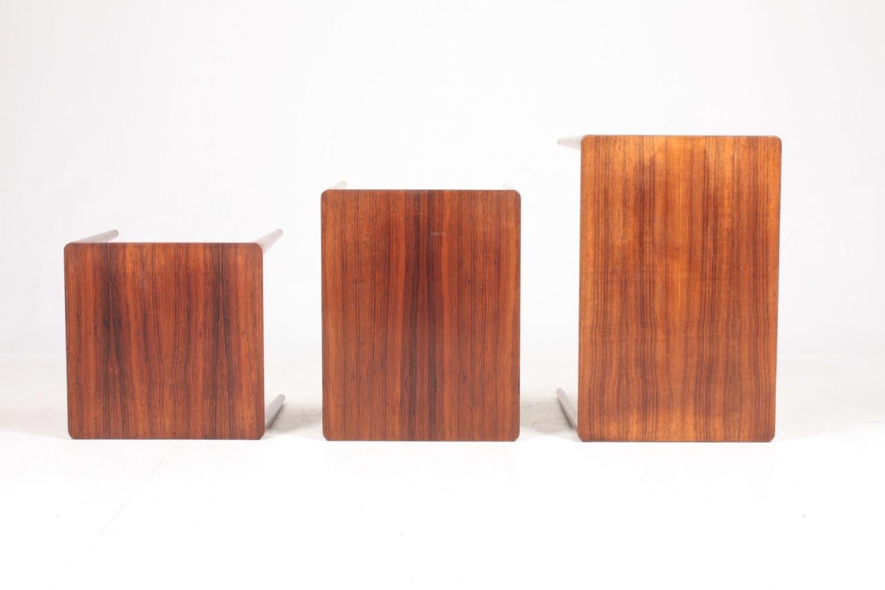 Midcentury Nesting Tables in Rosewood by Erik Risager Hansen, 1960s 1