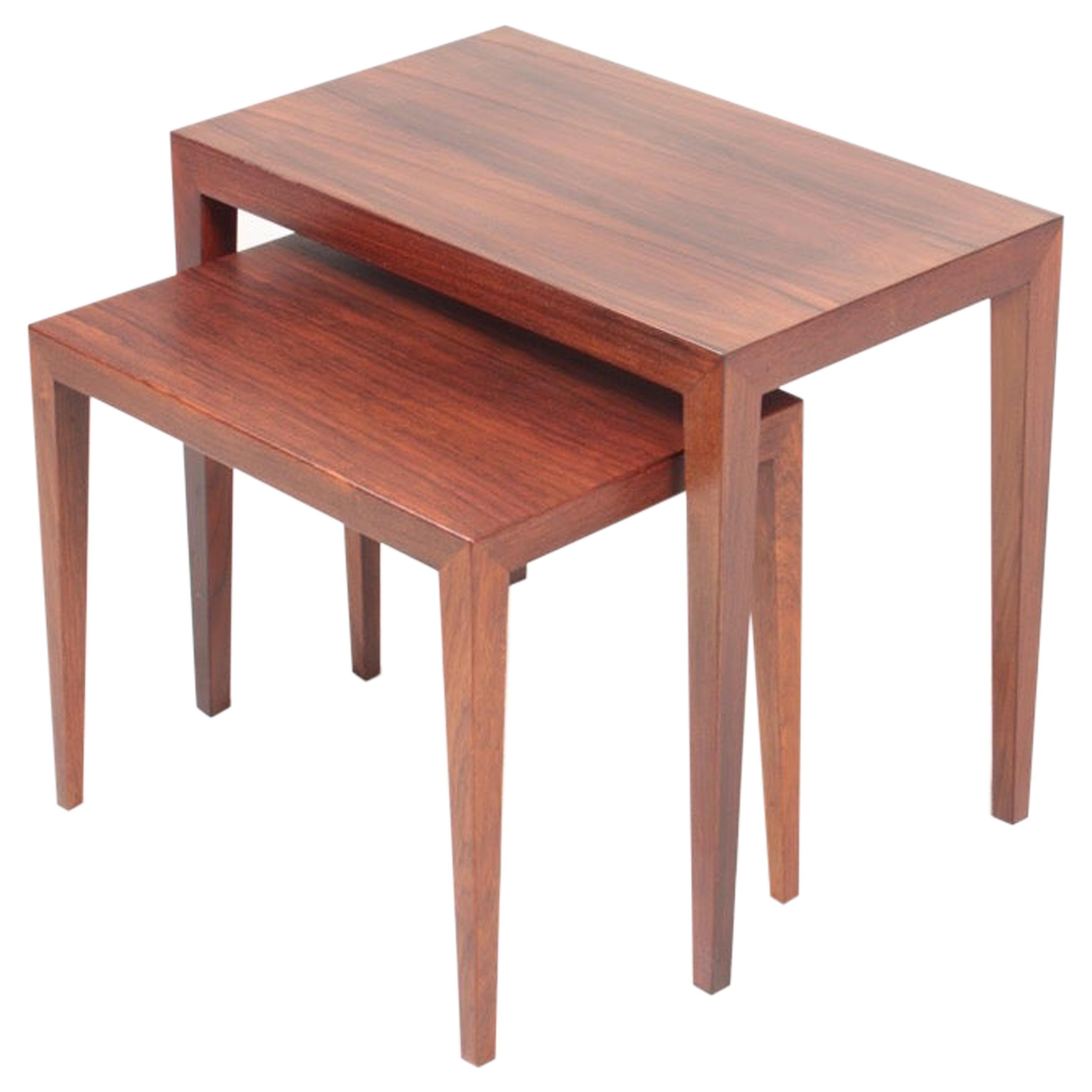 Midcentury Nesting Tables in Rosewood by Severin Hansen, 1960s For Sale