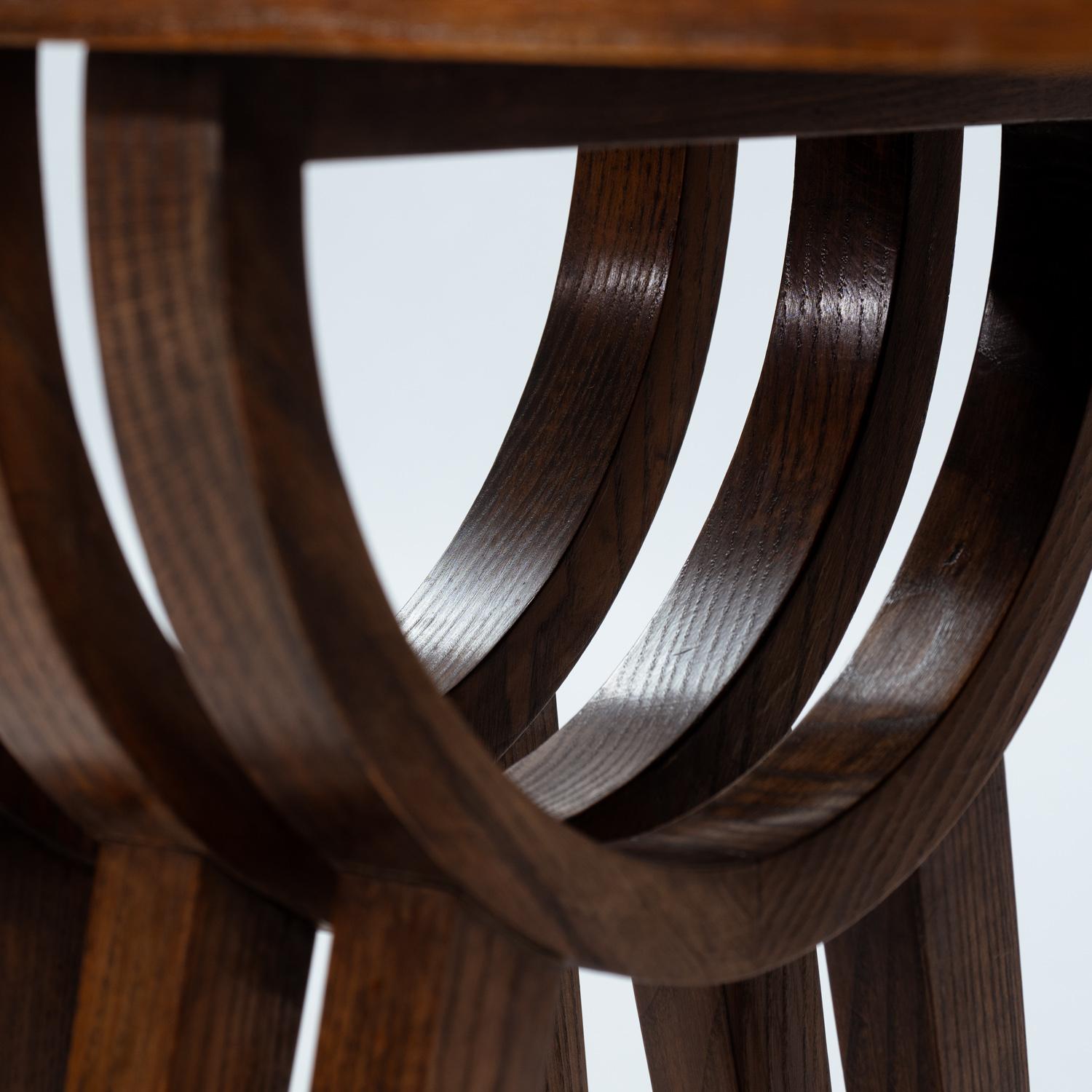 Midcentury nesting tables parquetery in oak, 1950s France en vente 1