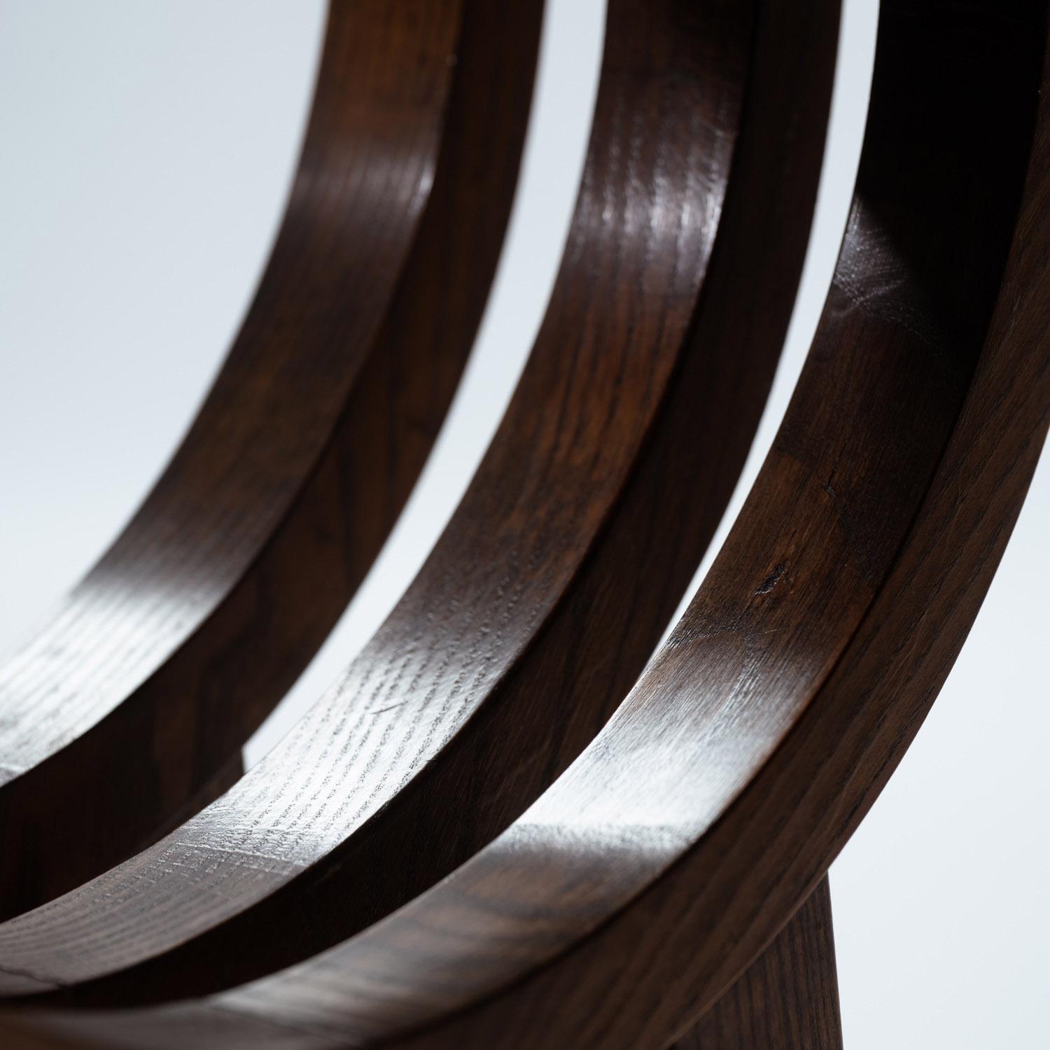 Midcentury nesting tables parquetery in oak, 1950s France en vente 2