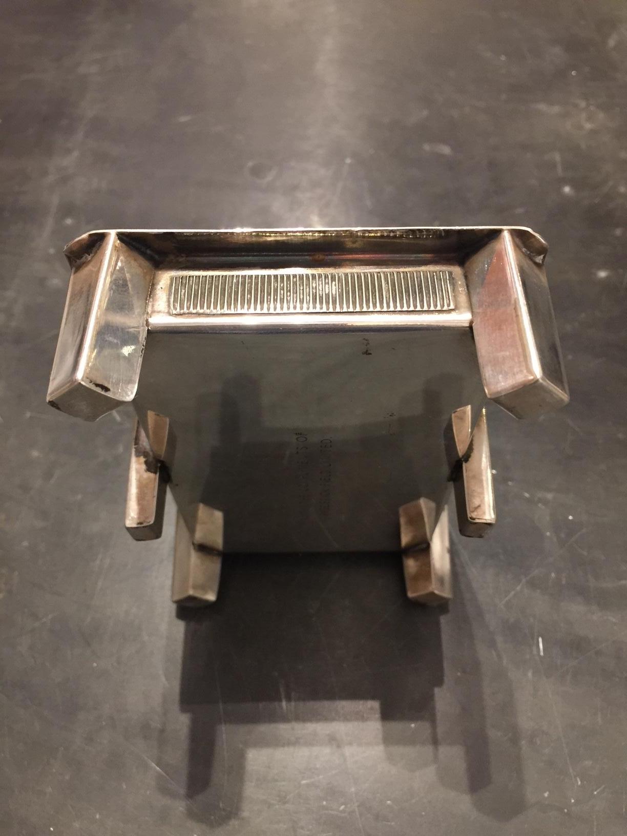 20th Century Midcentury Nickel Silver Pool or Snooker Table Ashtray