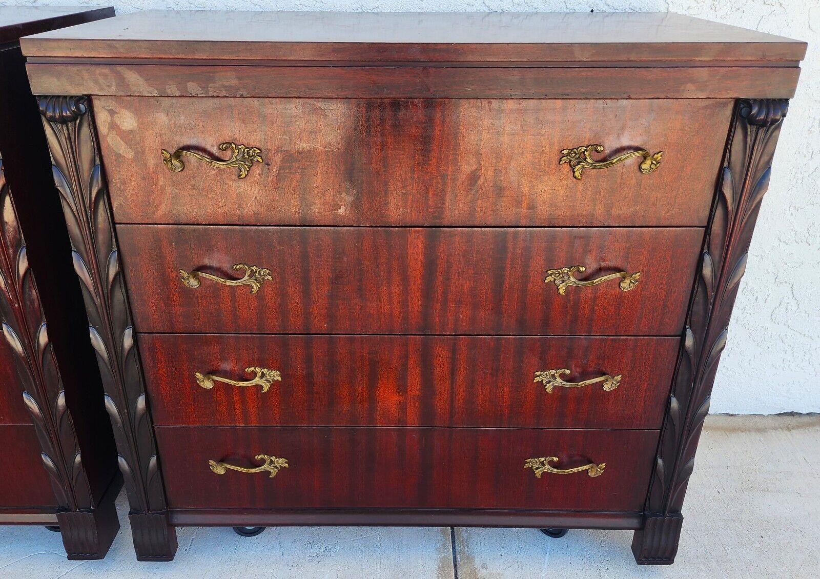 For FULL item description click on CONTINUE READING at the bottom of this page.

Offering One Of Our Recent Palm Beach Estate Fine Furniture Acquisitions Of A 
Pair of Mid-Century King Nightstands or Gentleman's Chests in Rosewood by John