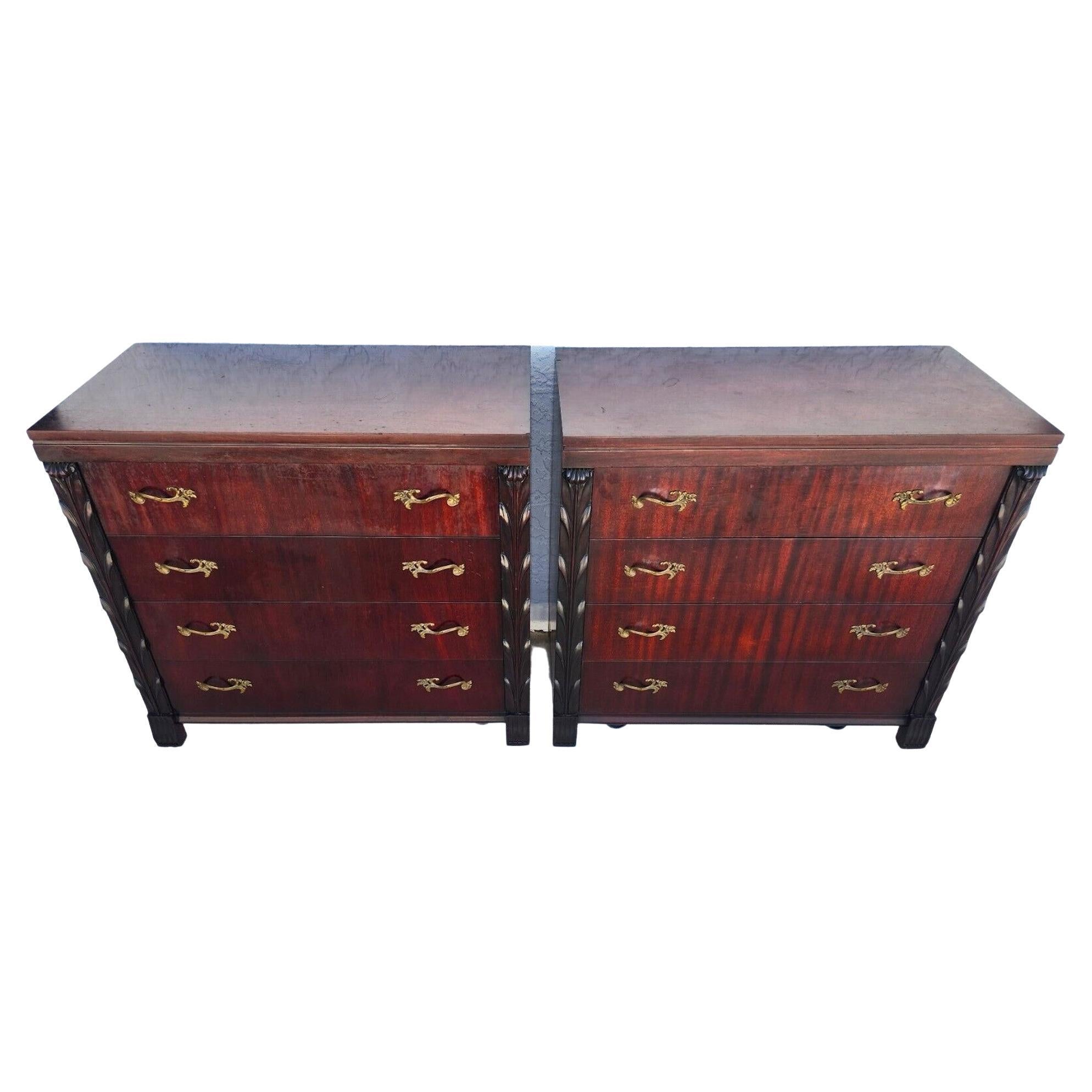 Midcentury Nightstands Chests in Rosewood by John Stuart For Sale