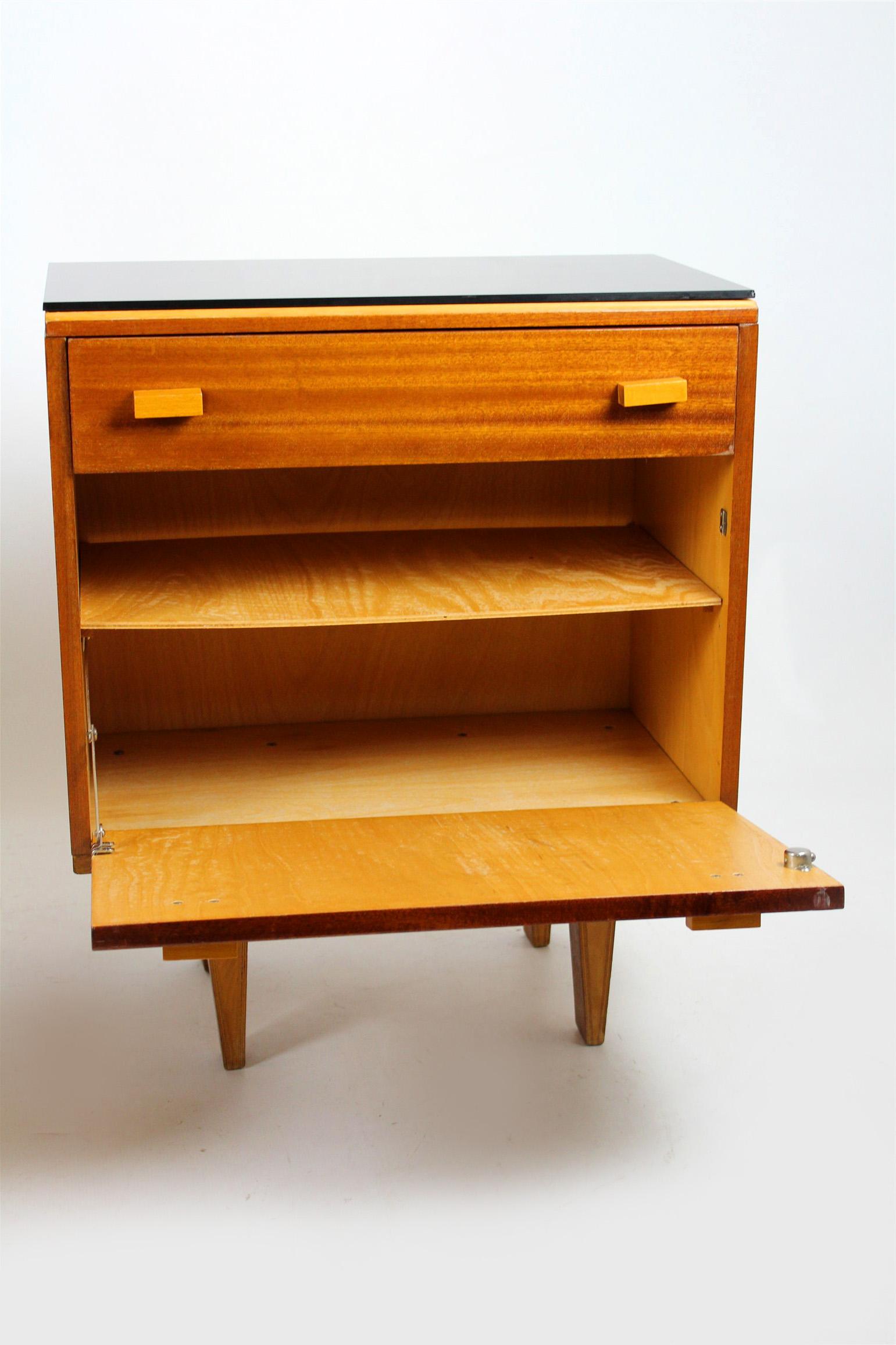 Midcentury Nightstands from Novy Domov, 1970s, Set of Two In Good Condition In Żory, PL