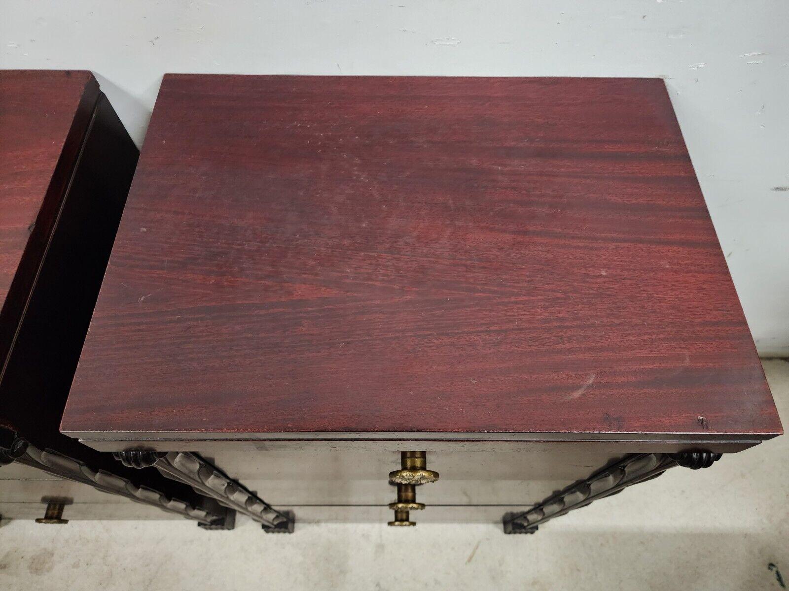 Mid-20th Century Midcentury Nightstands Side Tables in Rosewood by John Stuart For Sale