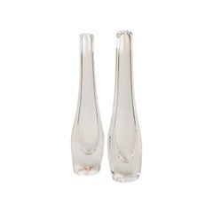 Midcentury Nils Landberg Orrefors Pair of Vases, circa 1950s