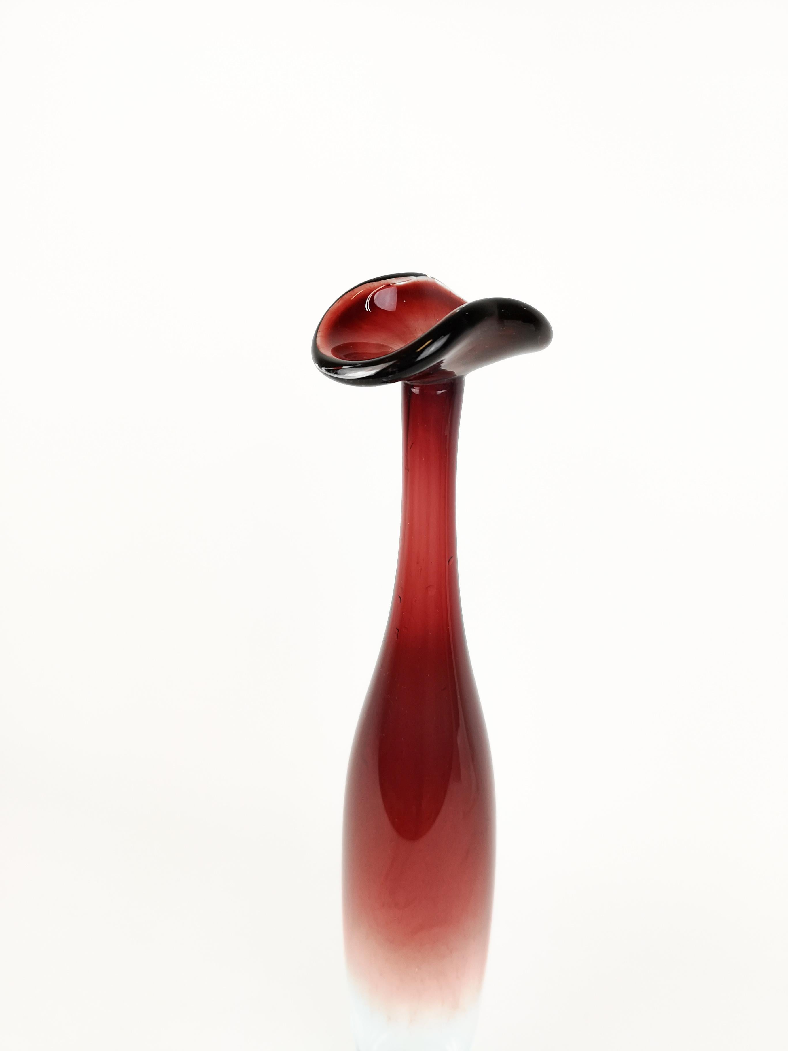 Mid-20th Century Midcentury Nils Landberg Orrefors Tall Expo Vase, circa 1950s For Sale