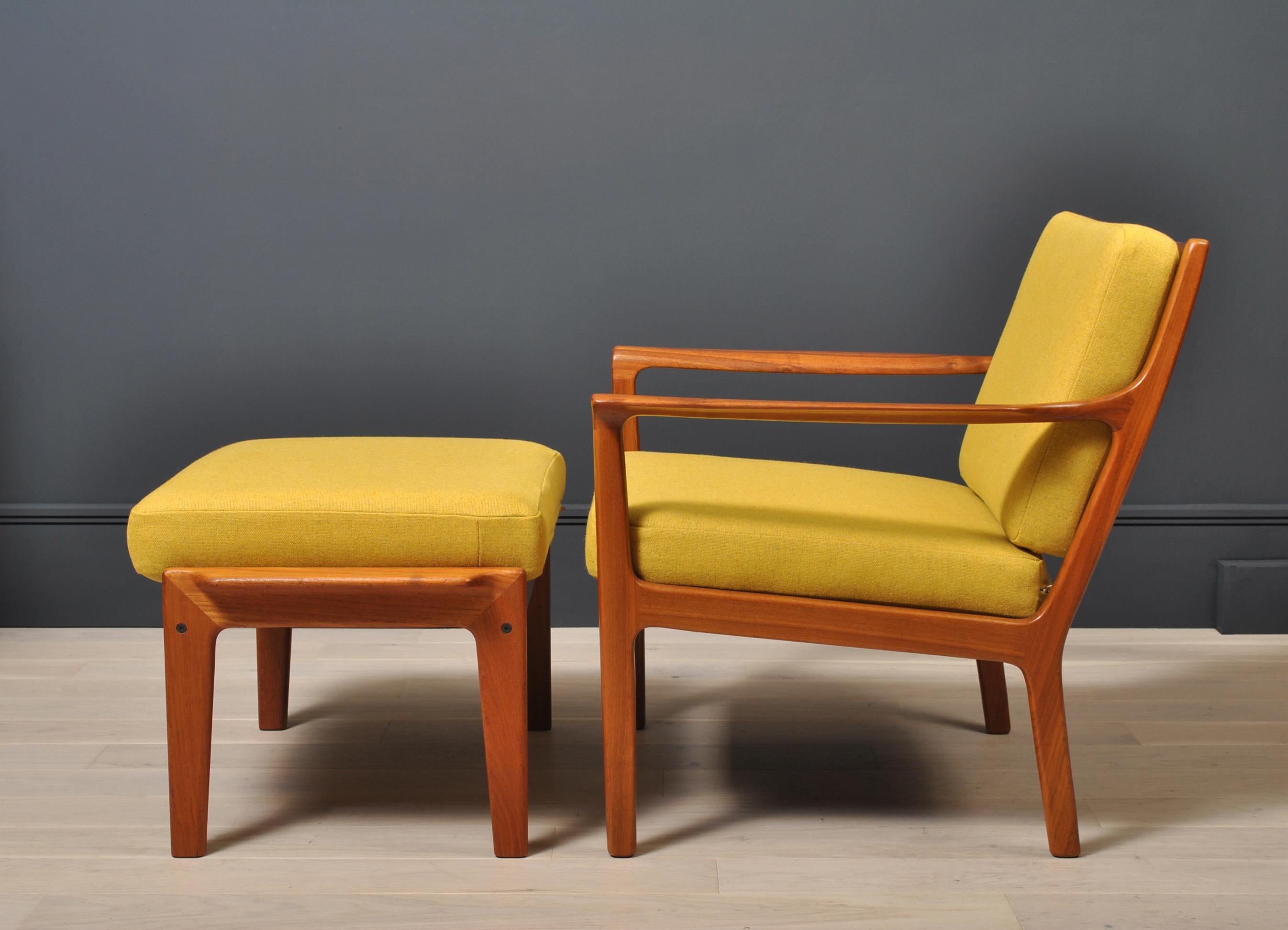 Midcentury Nordic Lounge Chair & Ottoman In Good Condition In London, GB