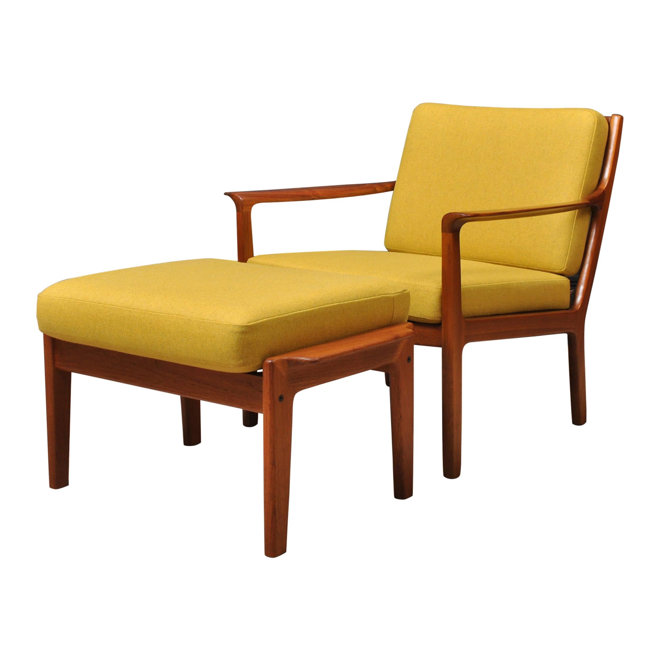 Midcentury Nordic Lounge Chair & Ottoman