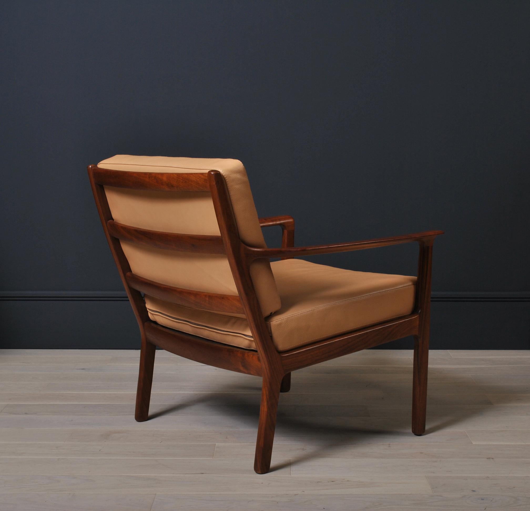 Midcentury Nordic Lounge Chairs, Teak & Leather 1