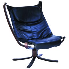 Midcentury Norwegian Falcon Lounge Chair by Sigurd Ressell to Vatne Møbler