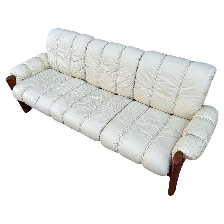 Curated visual reference: Picture Idea: Mid Century Norwegian Modern Ekornes Beige Leather Teak 3 Seater