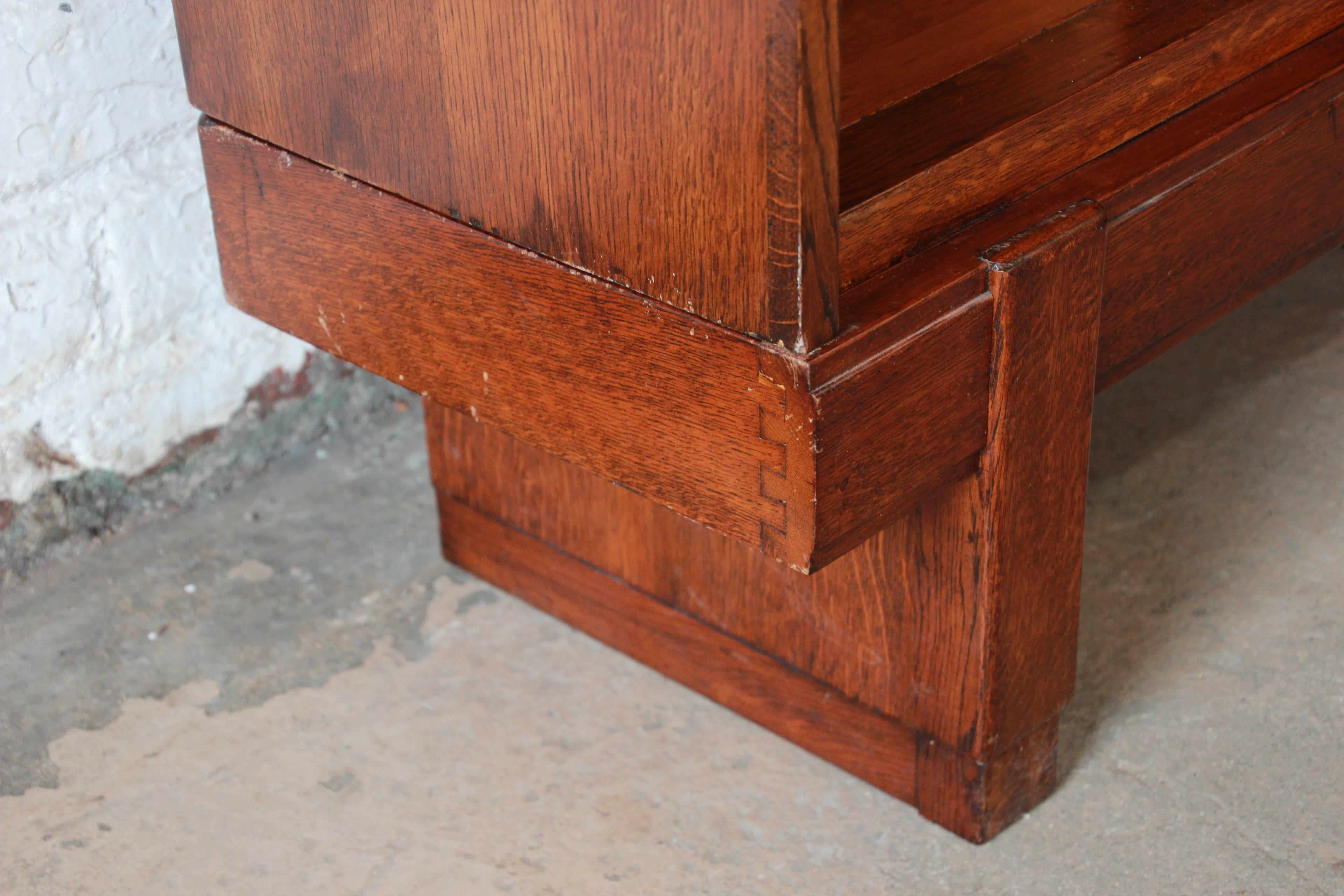 Midcentury Oak Barrister Bookcase, 1950s 5