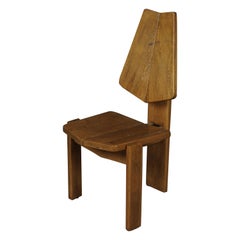 Midcentury Oak Chair from France, circa 1970