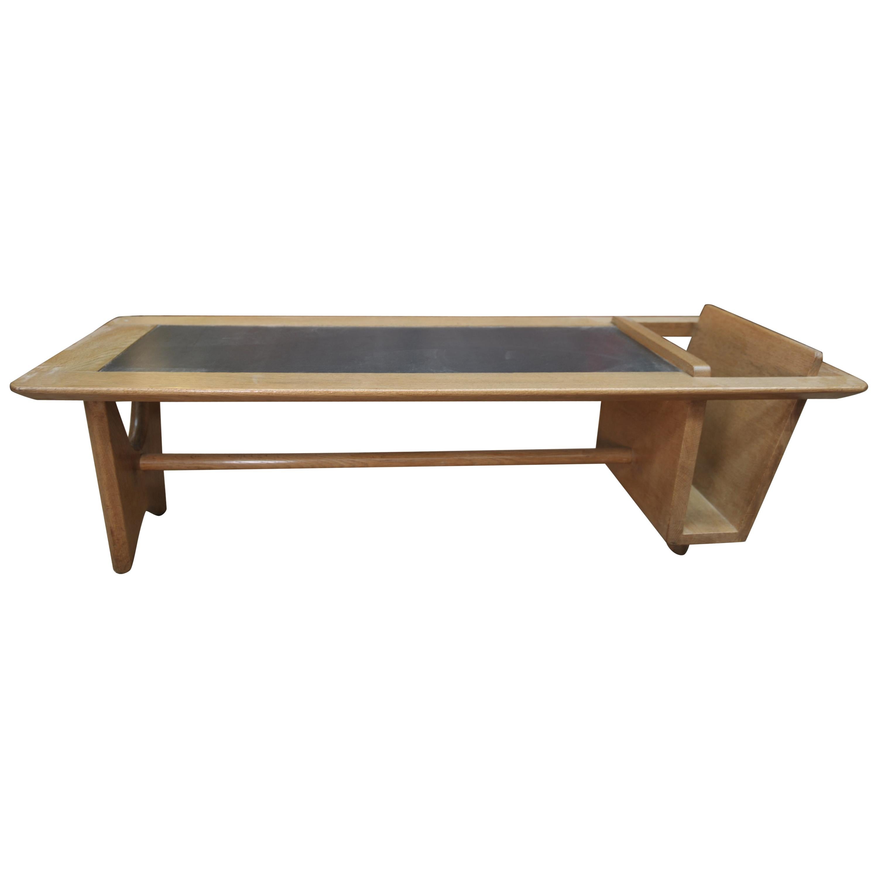 Midcentury Oak Coffee Table by Guillerme & Chambron for Votre Maison For Sale