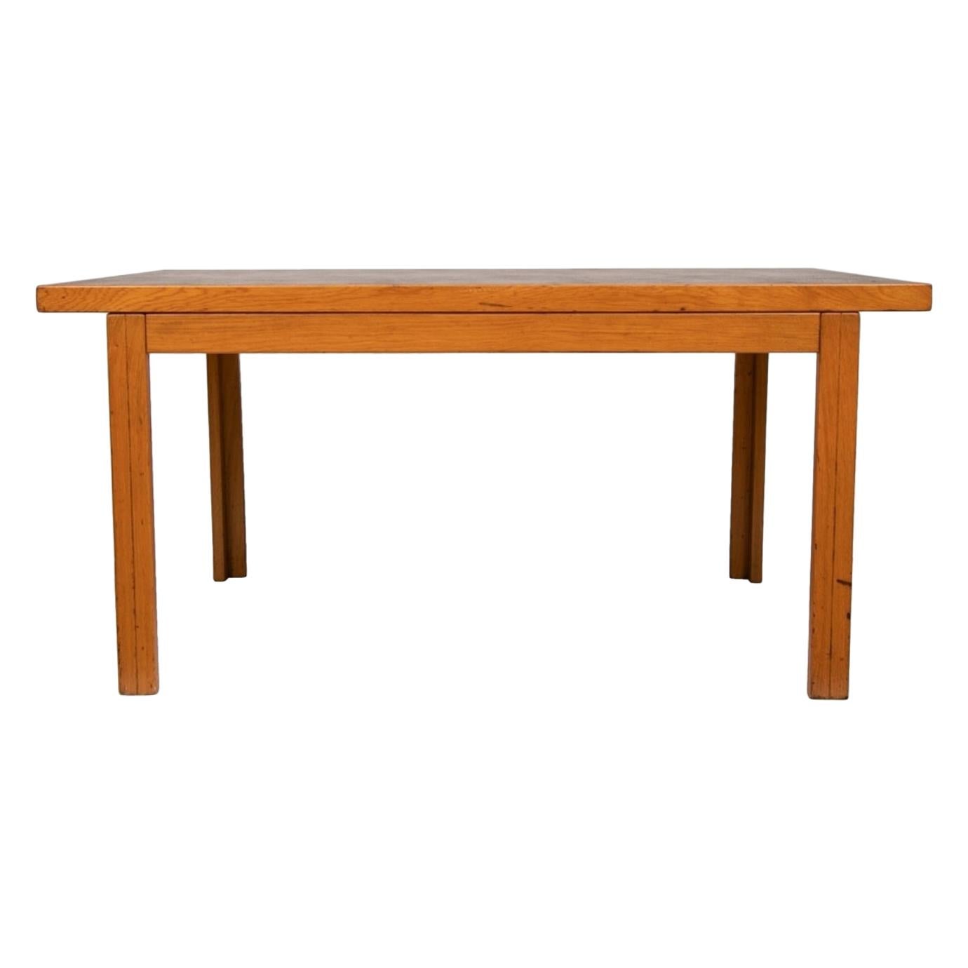 Midcentury Oak Frame Table by Moss Partners For Sale