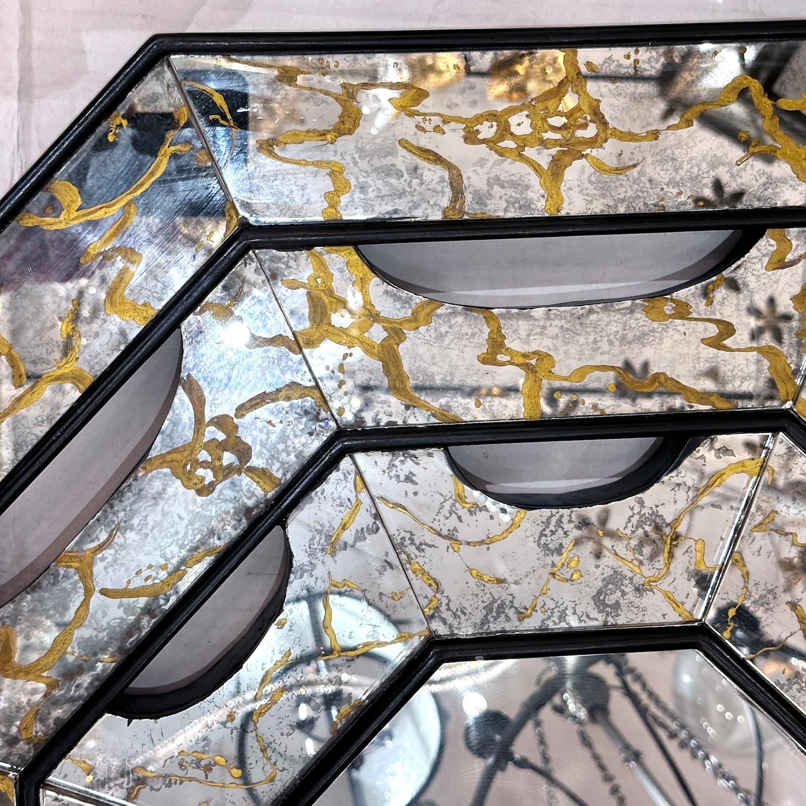 Miroir octogonal Midcentury Bon état - En vente à New York, NY