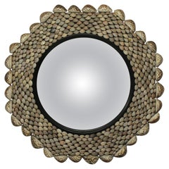 Midcentury Octagonal Shell Convex Mirror