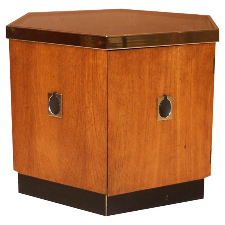 Midcentury Octagonal Side Table For Sale