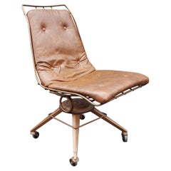 Mid-Century Bürostuhl mit getuftetem Sitz und Rückenlehne