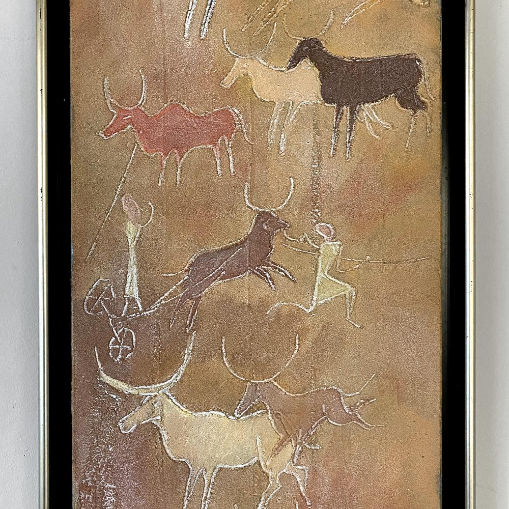 Midcentury Oil Painting on Canvas by Fouat Michel In Good Condition For Sale In Dallas, TX