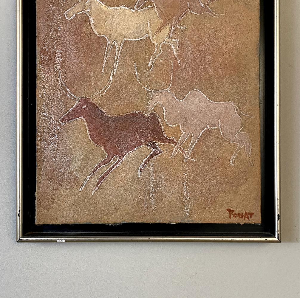 20th Century Midcentury Oil Painting on Canvas by Fouat Michel For Sale