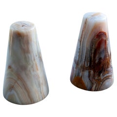 Midcentury Onyx Salt and Pepper shakers