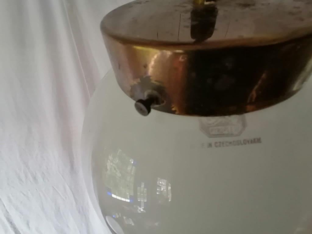 Mid-Century Modern Midcentury Opaline Glass Cascading Pendant Lamp For Sale