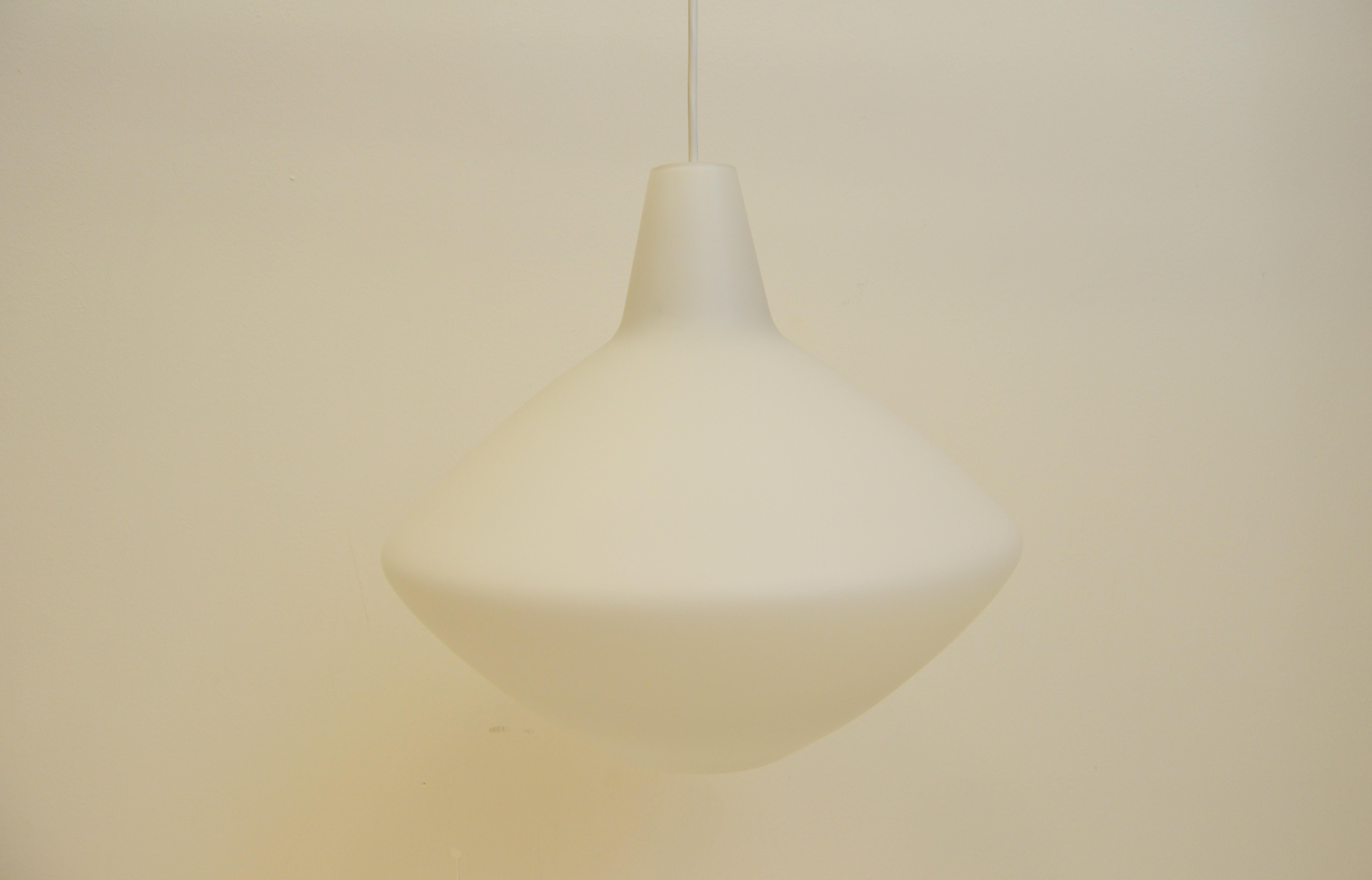 Swedish Midcentury Opaline Glass 'Onion' Lamp by Lisa Johansson-Pape For Sale