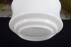 Midcentury Opaline Glass Pendant