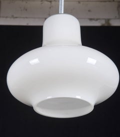 Midcentury Opaline Glass Pendant