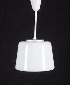 Midcentury Opaline Glass Pendant