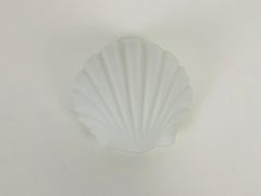 Midcentury Opaline Glass Shell Wall Lamp by Glashütte Limburg, 1960s