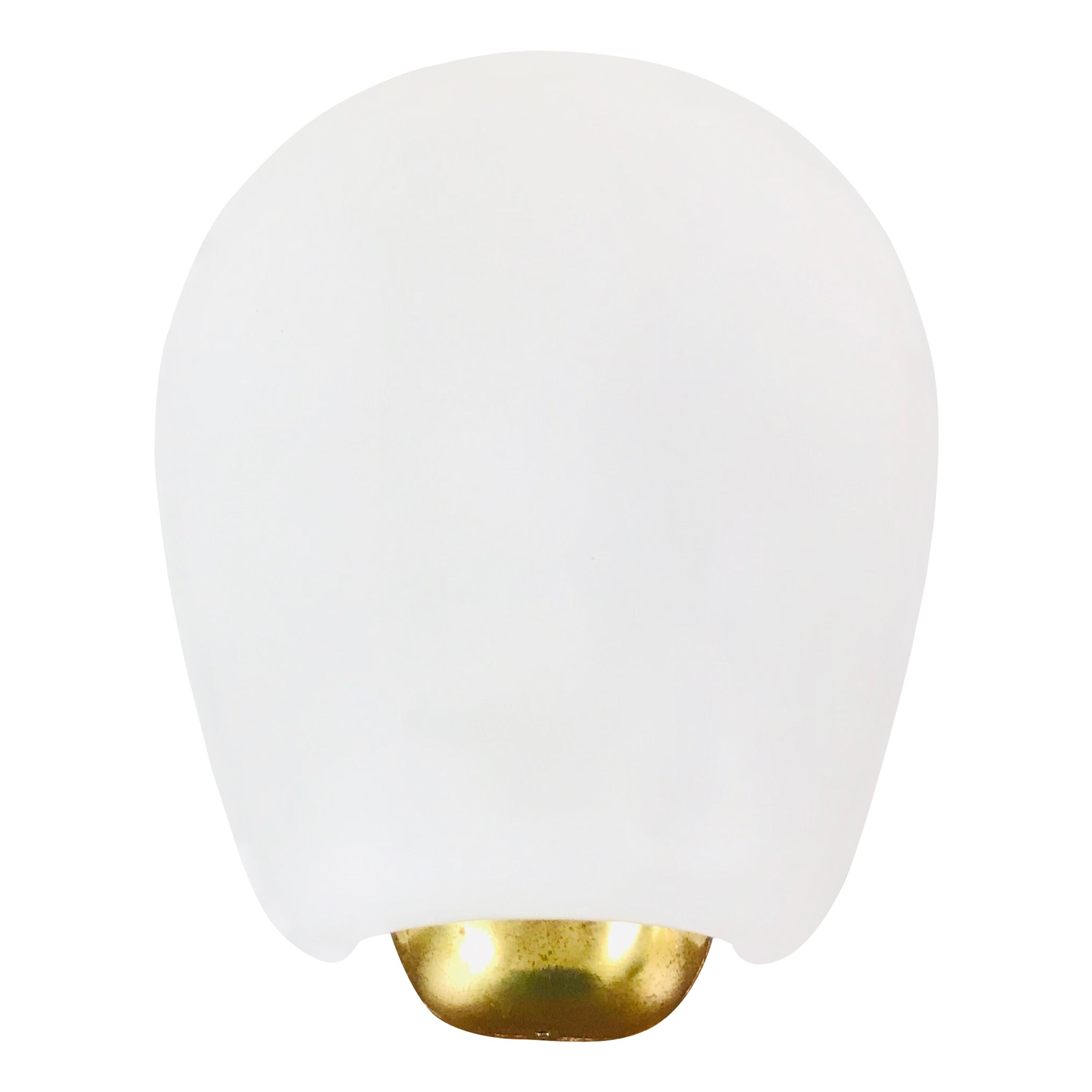Midcentury Opaline Glass Wall Light by Wilhelm Wagenfeld for Lindner, 1960s