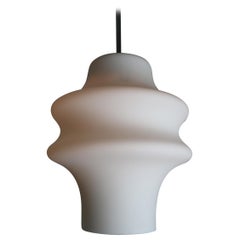 Midcentury Opaline Pendant Lamp with White Glass, 1960s, Mid-20th Century