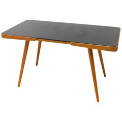 Table basse en verre opaxite du milieu du siècle dernier, années 1960, Tchécoslovaquie